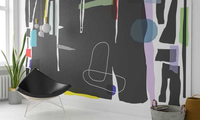 Premium Vlies Composition 3 white-black