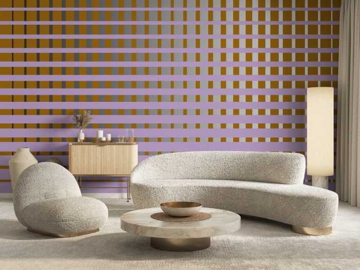 Premium Vlies Griddy turquisecognac-violett