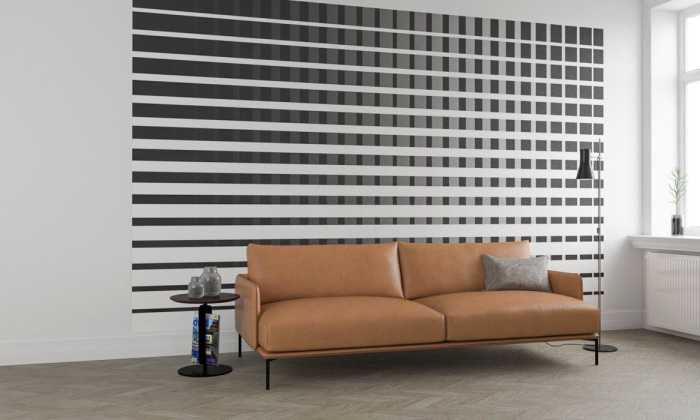 Premium Vlies Griddy whiteblack-grey