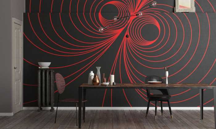 Premium Vlies Infinite Glimpse Duo black-red