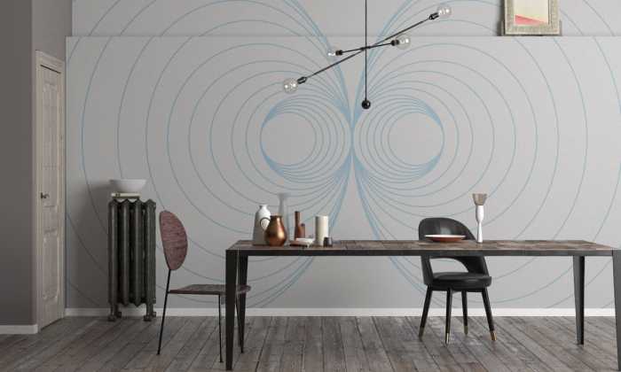 Premium Vlies Infinite Glimpse Mirage grey-bleu