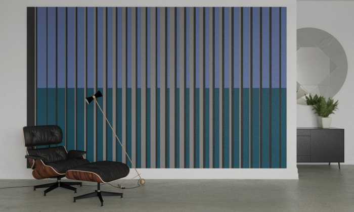 Premium Vlies Lamello Mezzo blue-petrolblack