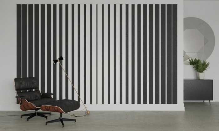 Premium Vlies Lamello Longo white-black