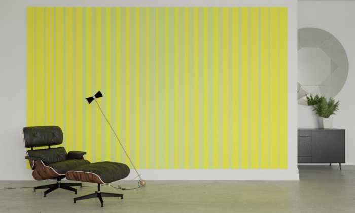 Digitaldrucktapete Lamello Longo yellow-lightgreen