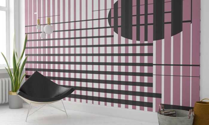 Premium Vlies Let me stay black-aubergine