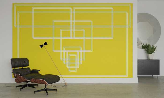 Premium Vlies Mills Board Center icegrey-yellow