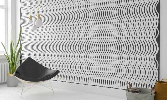 Premium Vlies Screen white-black