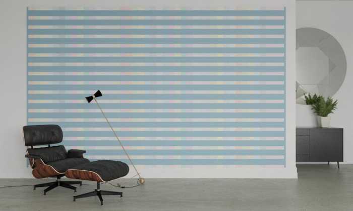 Premium Vlies Structure Line bleu-pastell