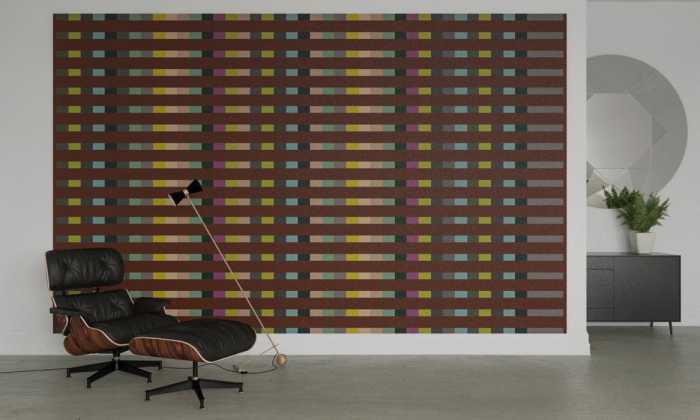 Premium Vlies Structure Line mocca-brown
