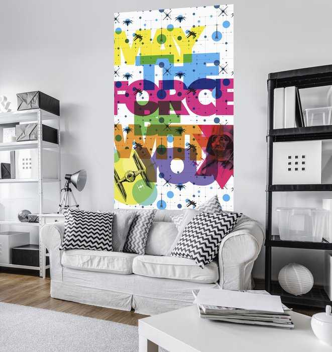 Vlies Star Wars Pop Neon Geometrics Vader