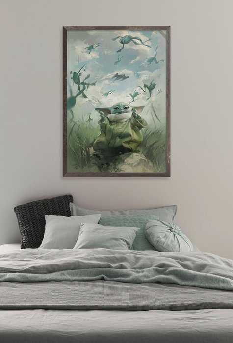 Poster Star Wars The Mandalorian Grogu Frogs