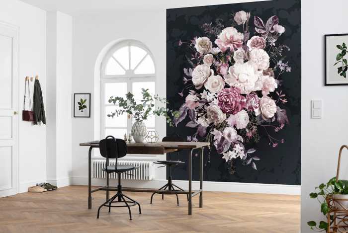 Standard Vlies Bouquet Noir