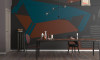 Perspective Table bleu-grey-mocca