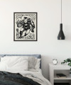 Marvel Iron Man Lino-Cut