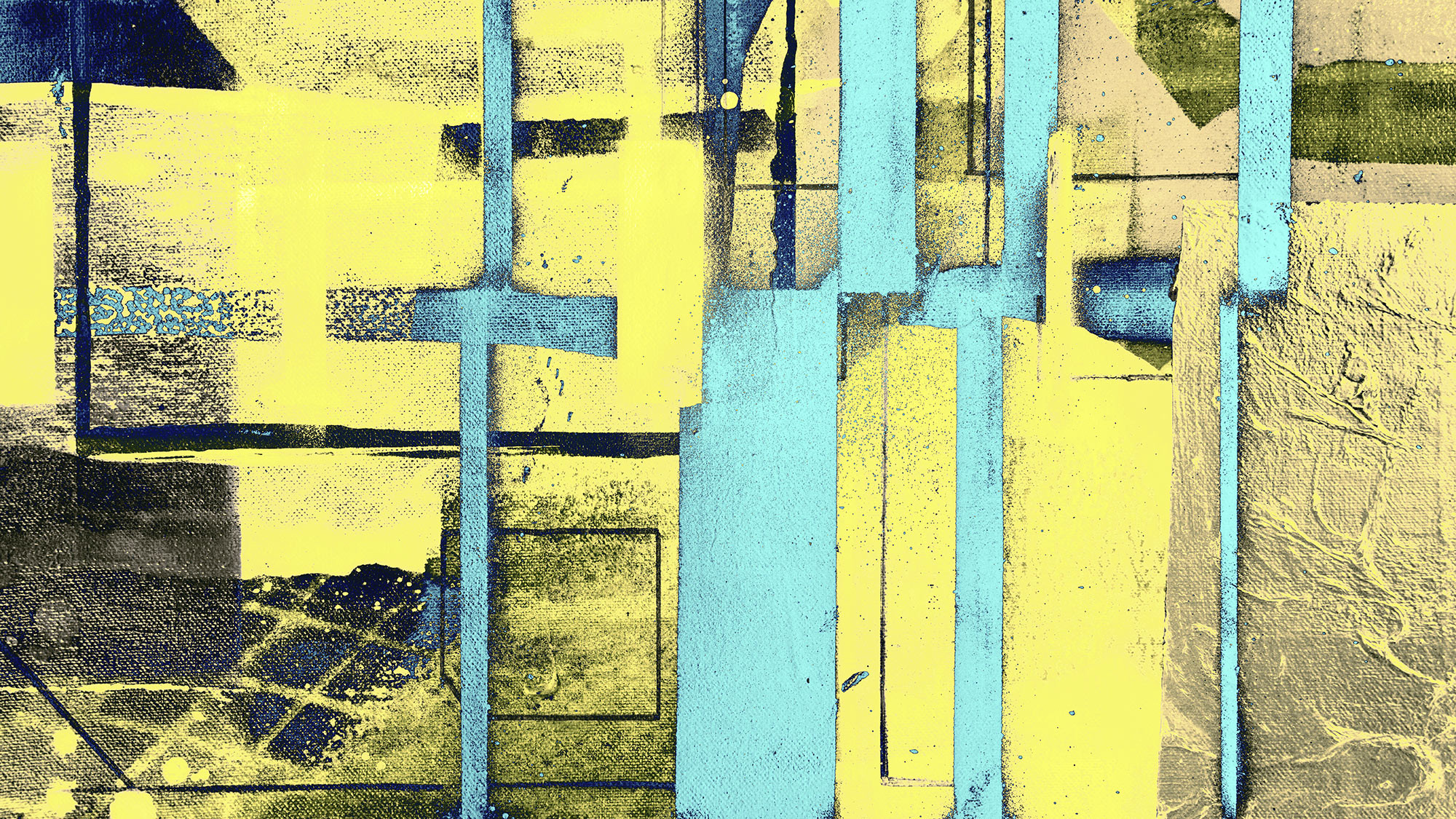 Cuboids Linedup yellow-ice