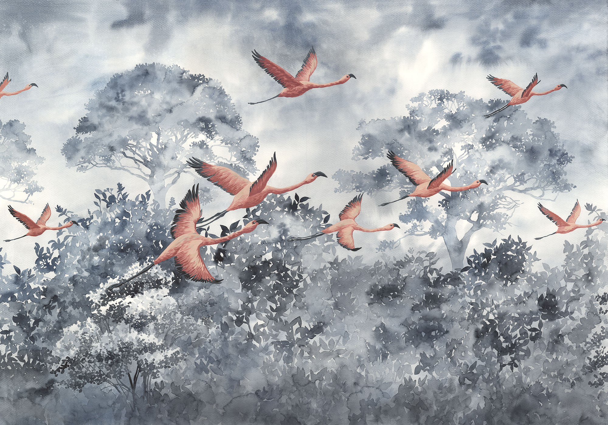 Flamingos in the Sky