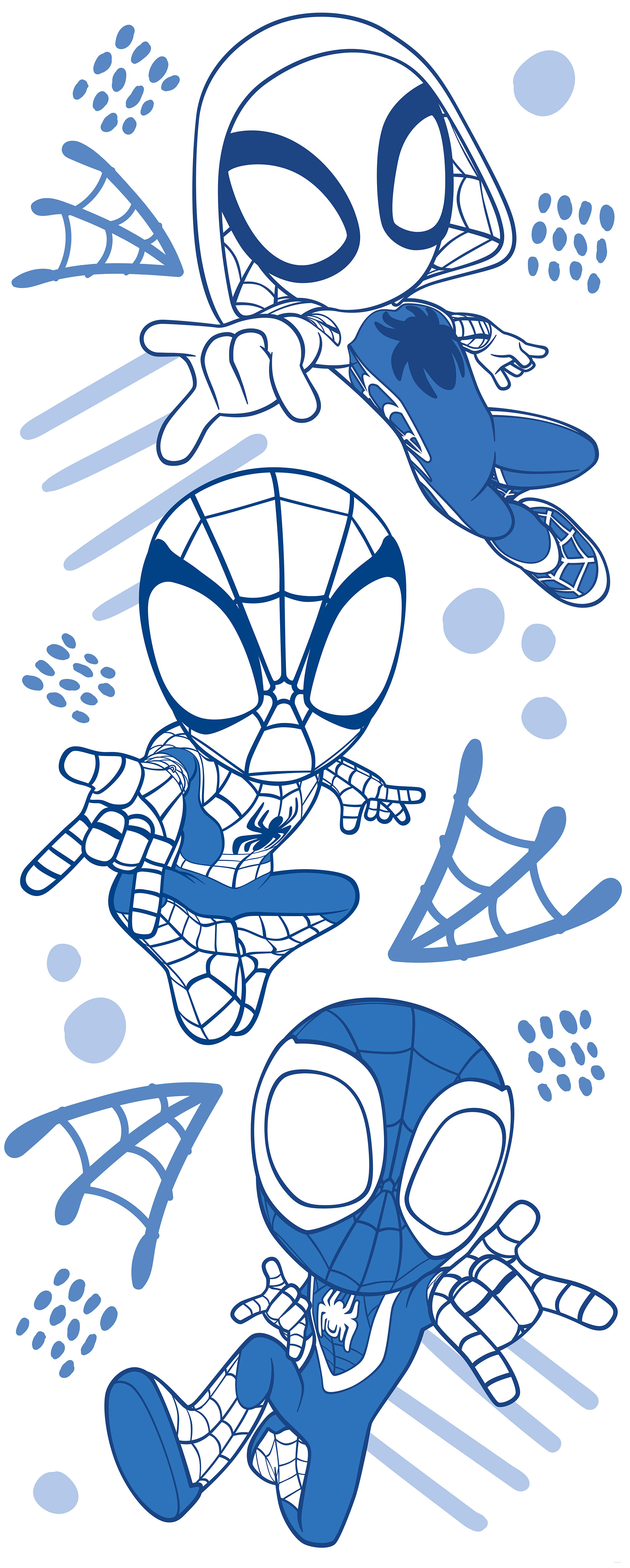 Marvel Spidey and His Amazing Friends Blue Lines