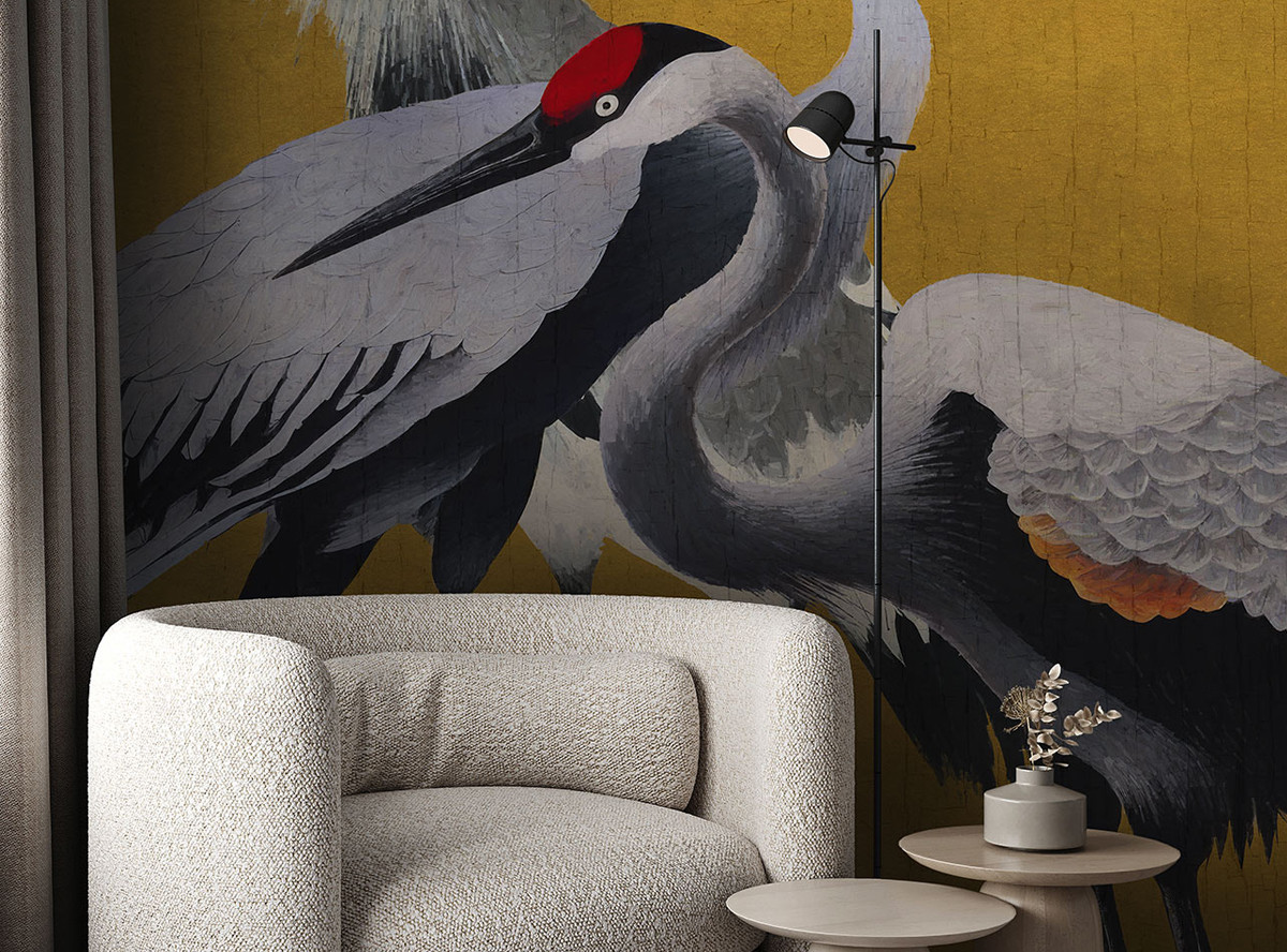 Yellow Cranes