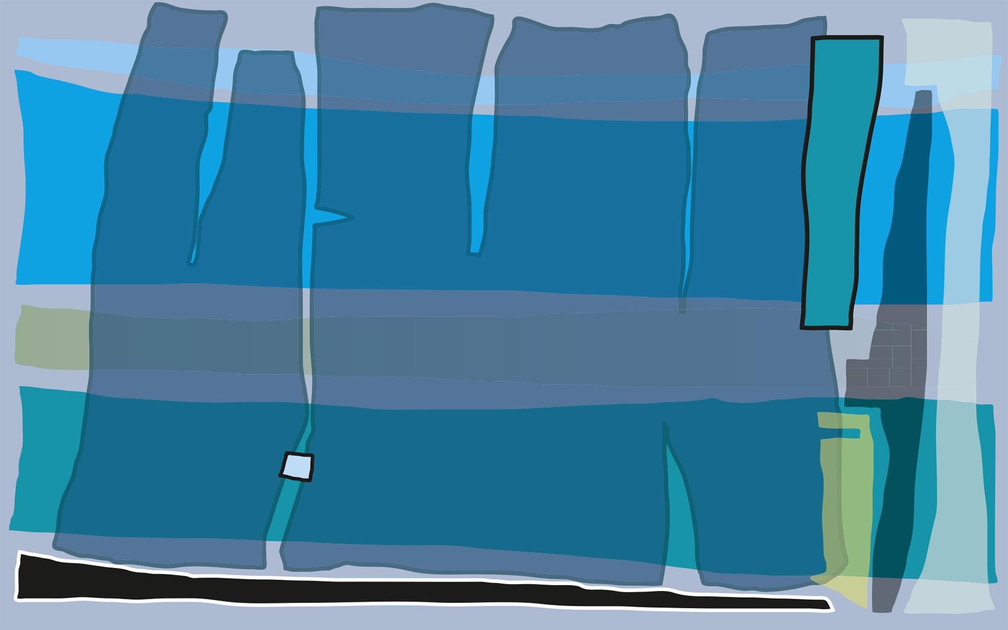 Composition 4 blue-petrol