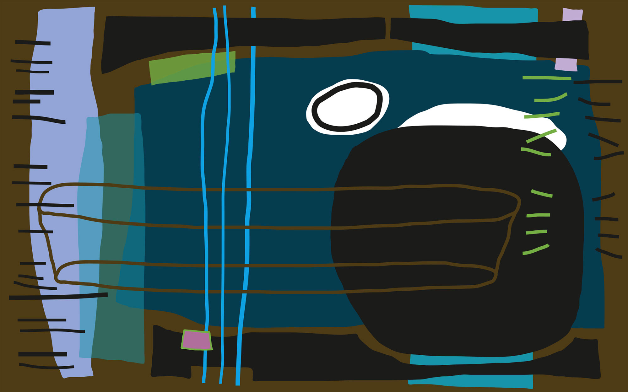 Composition 5 brown-blue