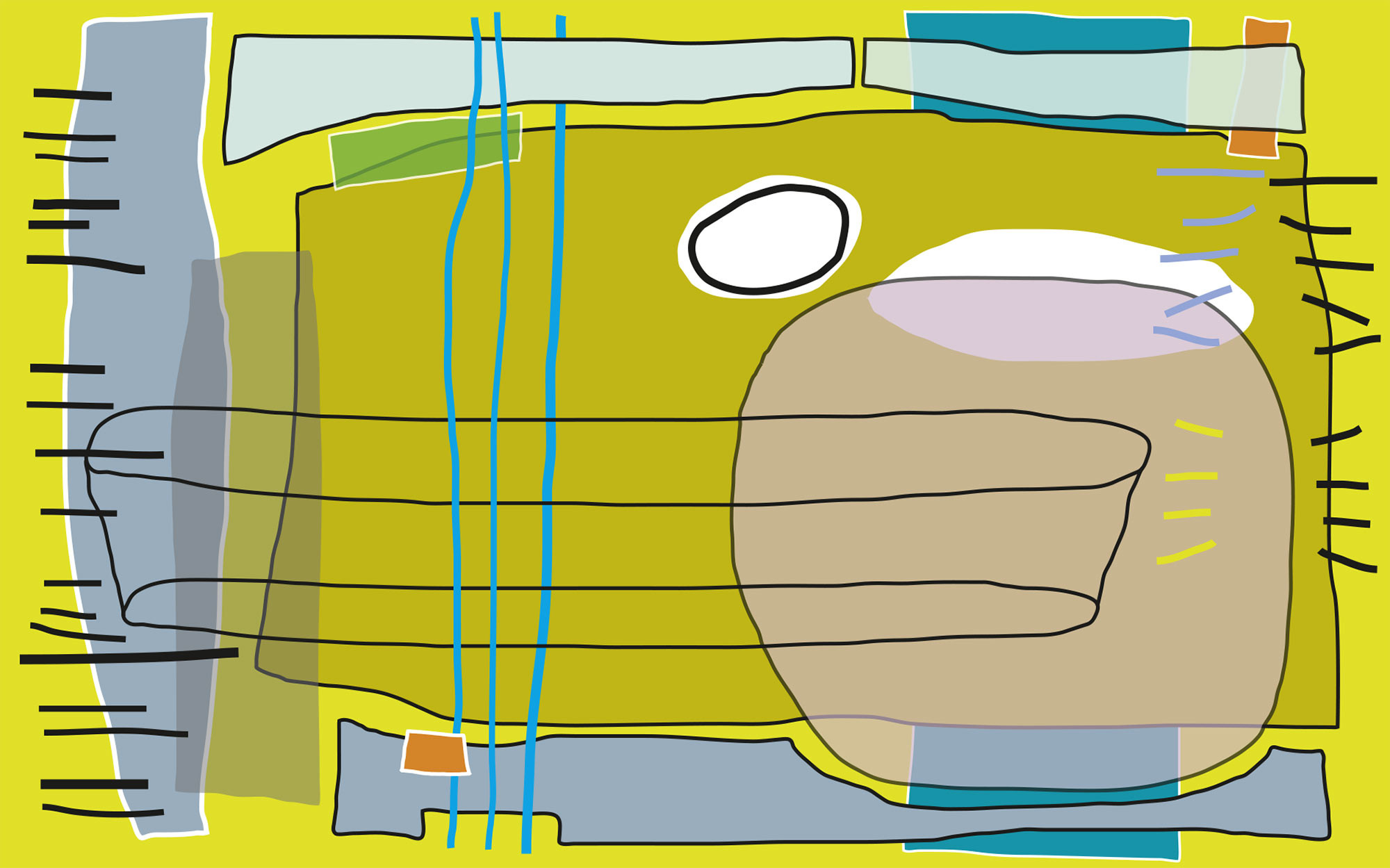 Composition 5 yellow-ocker