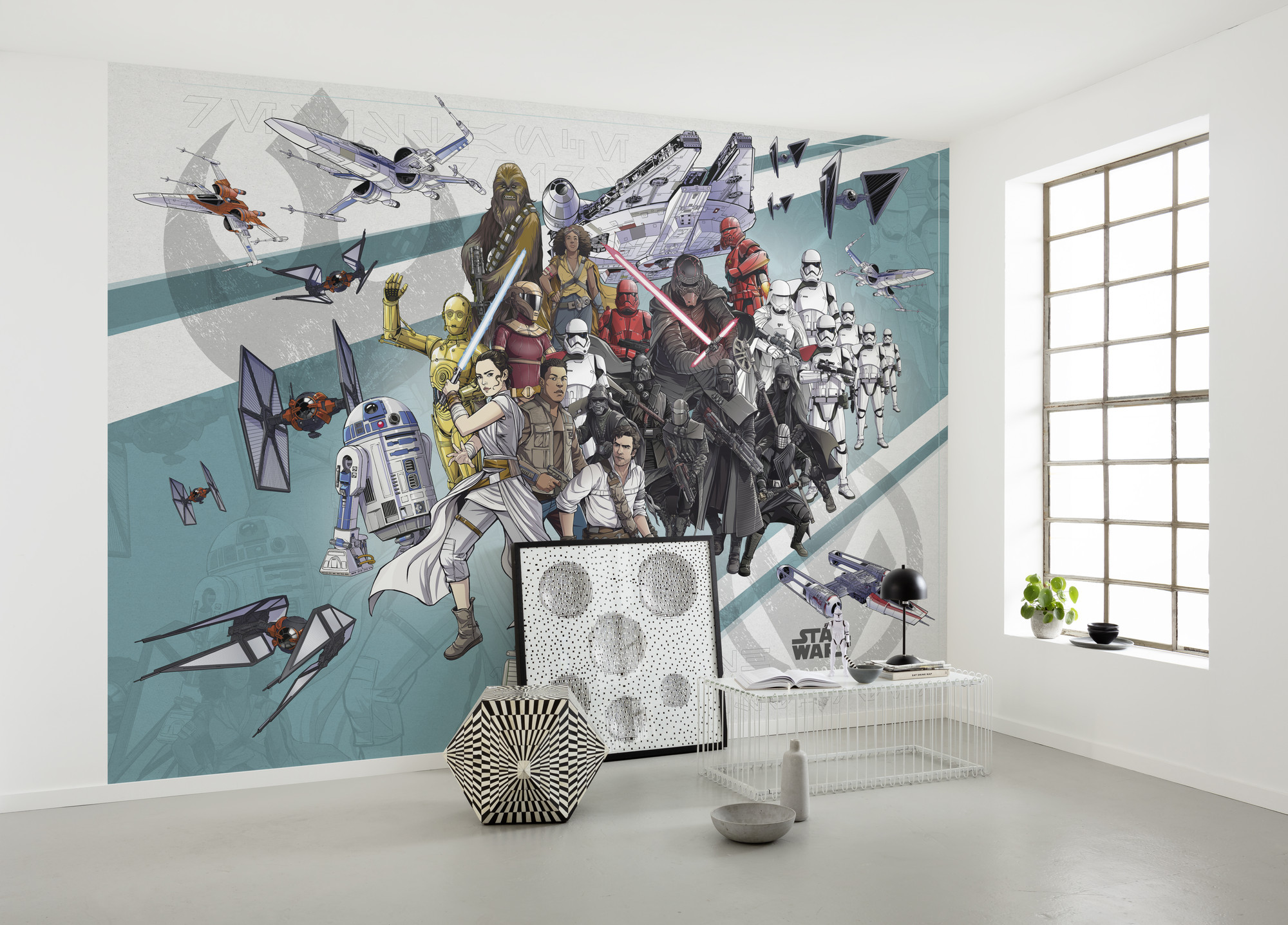 Star Wars Cartoon Collage Wide