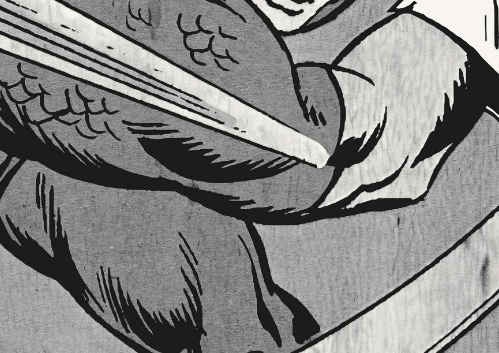 Marvel Classic Comic Panel Monochrome