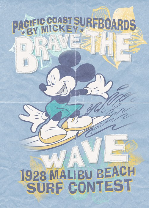 Mickey Brave the Wave