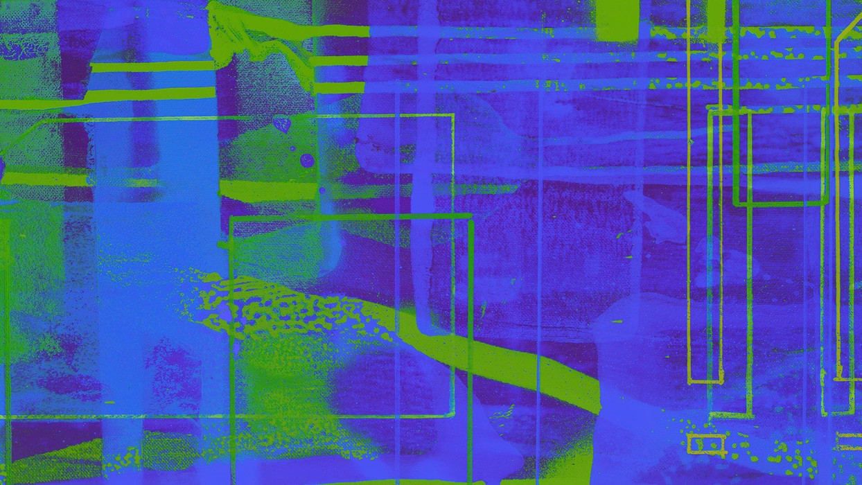 Columns Hanging blue