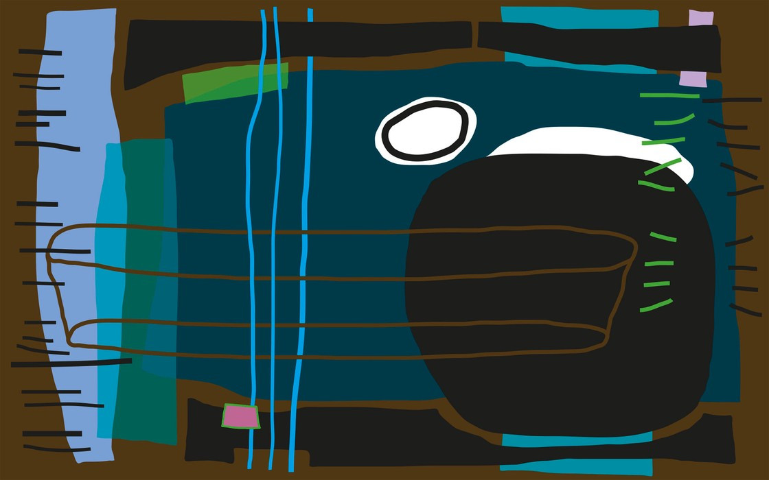 Composition 5 brown-blue