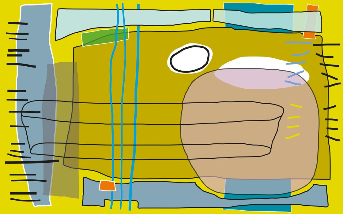 Composition 5 yellow-ocker