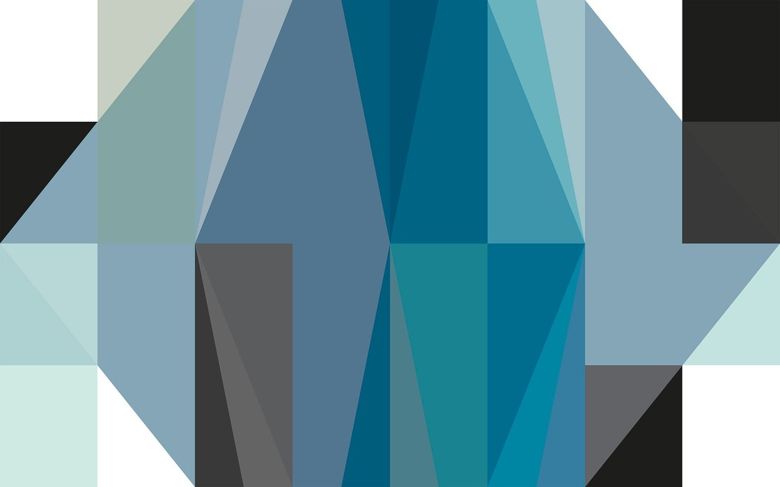 Gem Stone Rhombus blue-black